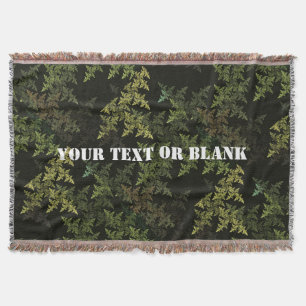 Fractal Camouflage Throw Blanket