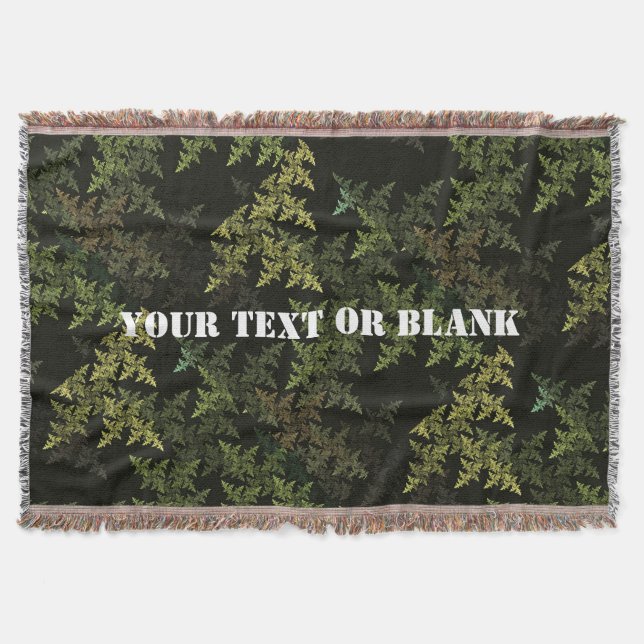 Fractal Camouflage Throw Blanket (Front)