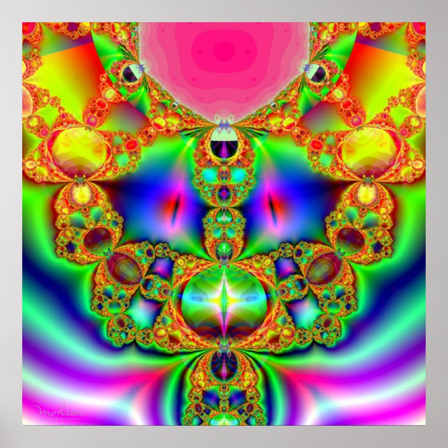 Fractal Cartoon Character Poster (Front)