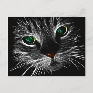 Fractal Cat Postcard