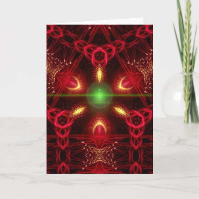 fractal christmas holiday card (Front)