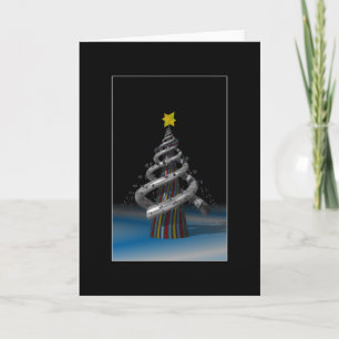 Fractal Christmas Tree Greeting Card