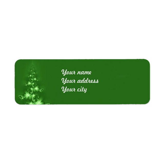 Fractal Christmas tree Return Address Label (Front)