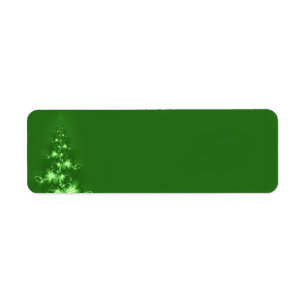 Fractal Christmas tree Return Address Label
