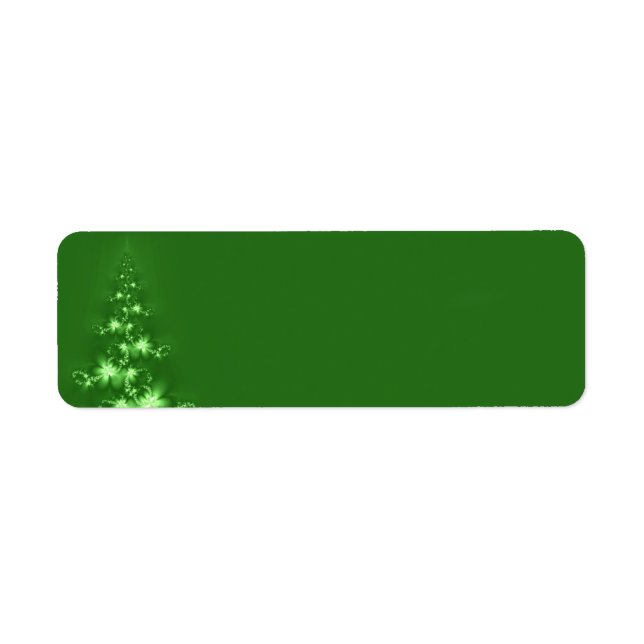 Fractal Christmas tree Return Address Label (Front)