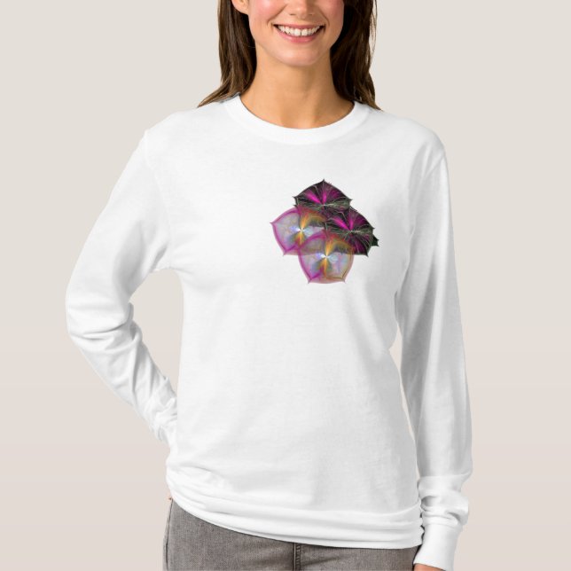 Fractal Circles Colourful T-Shirt (Front)