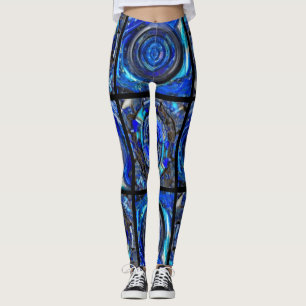 Fractal circles mosaic leggings