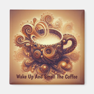 Fractal Coffee Reverie Magnet