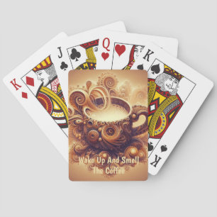 Fractal Coffee Reverie Playing Cards
