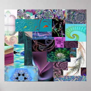 Fractal Collage--Braid Print