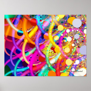 Fractal Colour 10 Abstract Art Poster