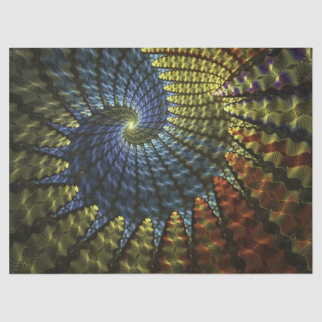 Fractal Colourful Spiral Abstract 25 Decoupage  Tissue Paper (Front)