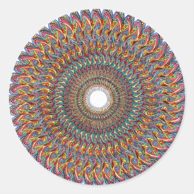Fractal Cone To Dna Pulse Sticker (Front)