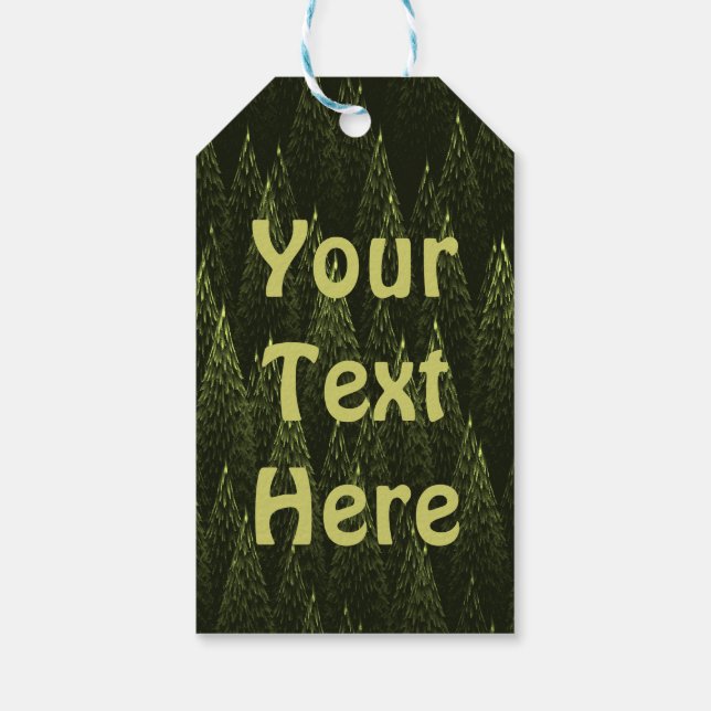 Fractal Conifer Forest Gift Tags (Back)