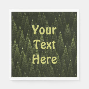 Fractal Conifer Forest Napkin