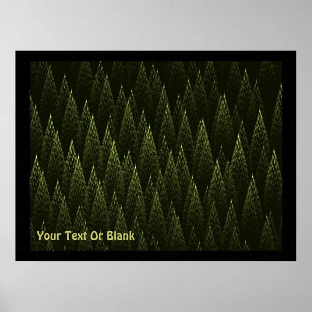 Fractal Conifer Forest Poster (Front)
