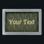 Fractal Conifer Forest Rectangular Belt Buckle<br><div class="desc">A fractal image of green tones closely resembling a conifer forest.  Add your own text.</div>