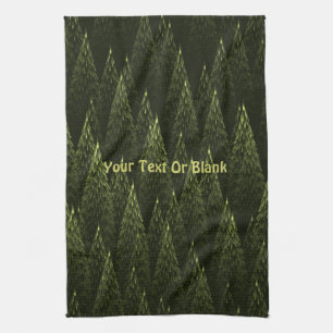 Fractal Conifer Forest Tea Towel