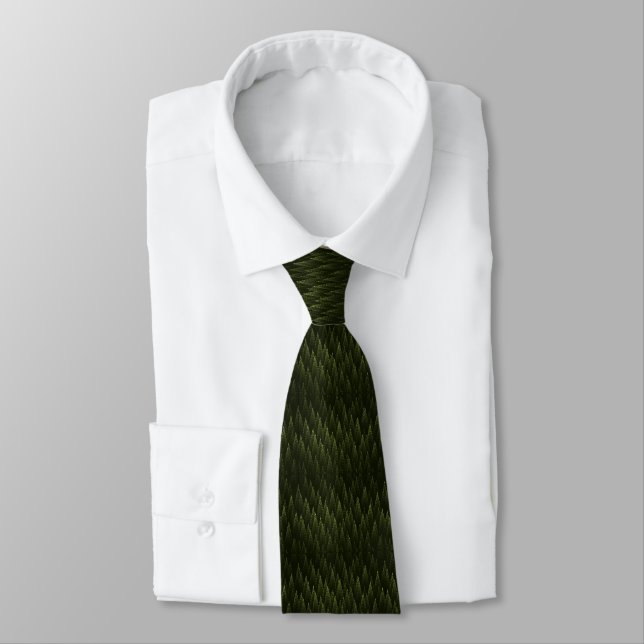Fractal Conifer Forest Tie (Tied)