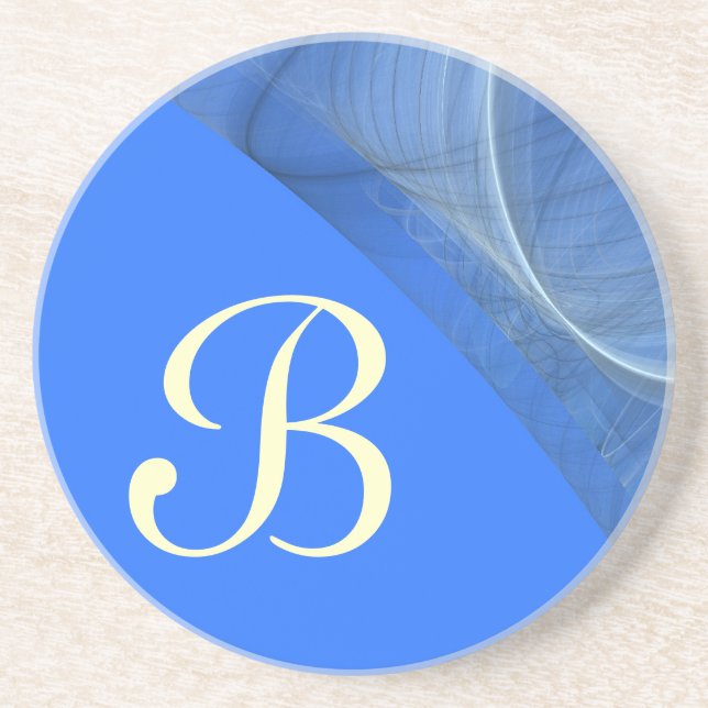 Fractal Corner Series-11-Blue coaster-1 of  colour Coaster (Front)