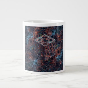 Fractal Cube With Mandelbrot Cutout Large Coffee Mug