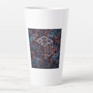 Fractal Cube With Mandelbrot Cutout  Latte Mug