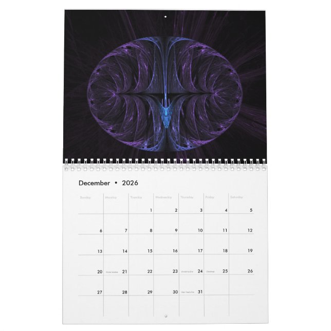 fractal design calendar (Dec 2026)