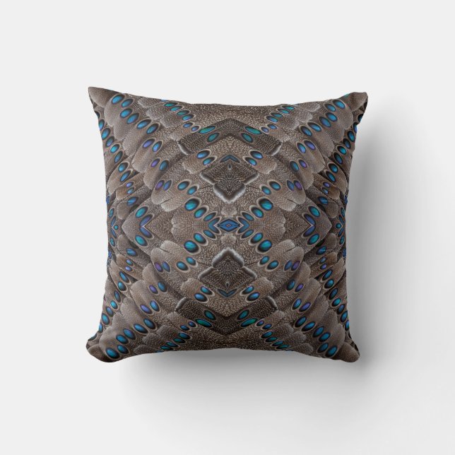 Fractal Design Pheasant Feather Cushion (Front)