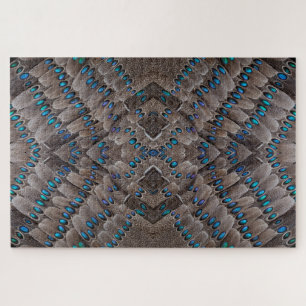 Fractal Design Pheasant Feather Jigsaw Puzzle