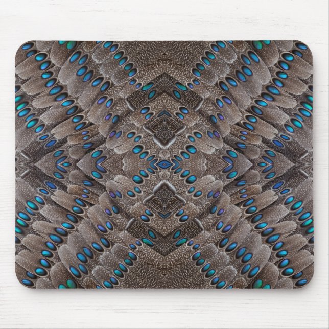 Fractal Design Pheasant Feather Mouse Pad (Front)