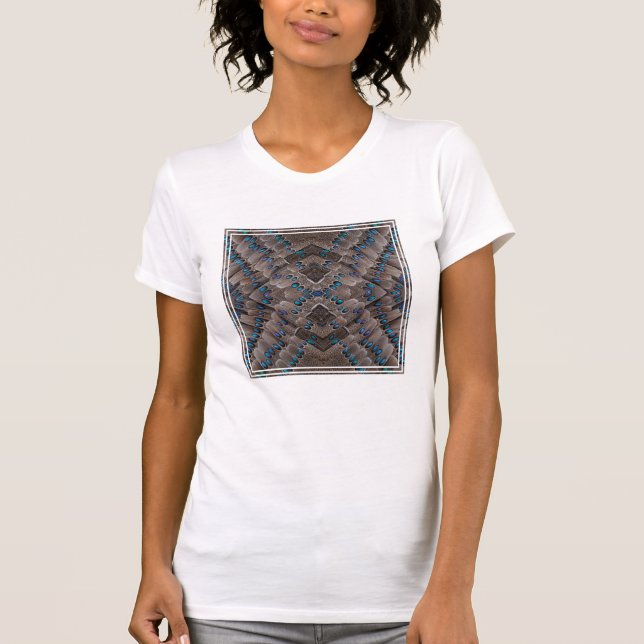 Fractal Design Pheasant Feather T-Shirt (Front)