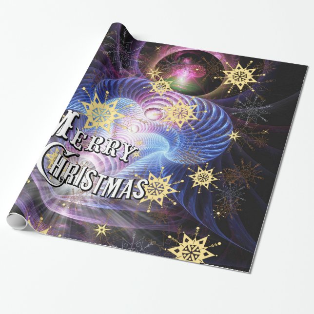 Fractal Energy burst Wrapping Paper (Unrolled)