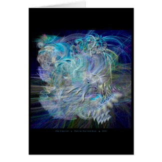 Fractal Feathers Blue Card