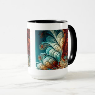Fractal Feathers Combo Mug, 15 oz Mug