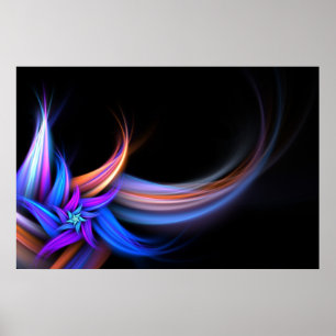 Fractal Feathers Design Poster