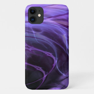 Fractal Feathers Purple iPhone 11 Case