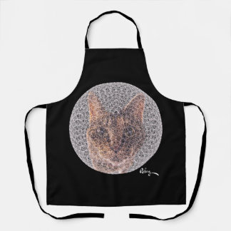 Fractal Female Feline by Rofey Apron