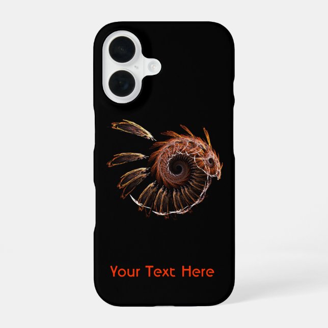 Fractal Firebird iPhone 16 Case (Back)