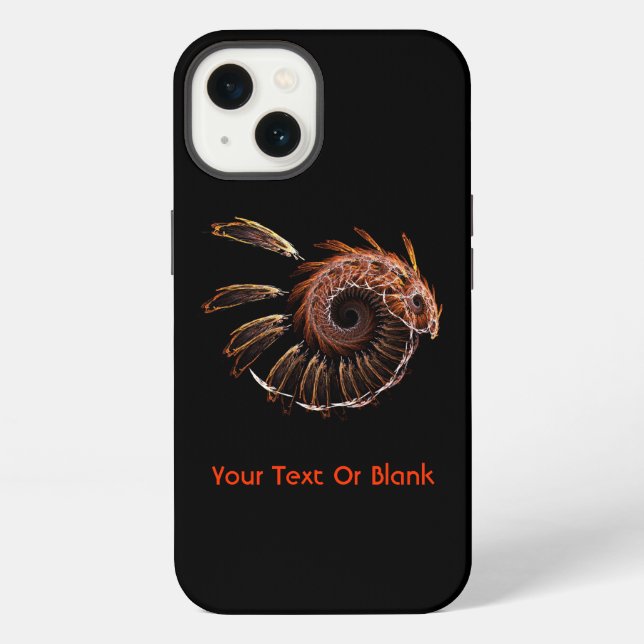 Fractal Firebird iPhone Case (Back)