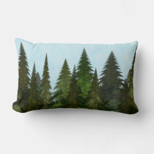 Fractal Firs Lumbar Cushion