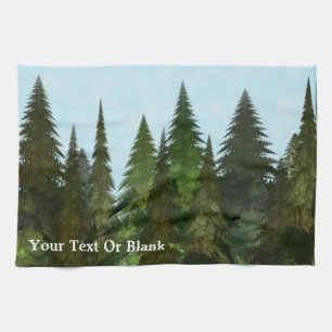 Fractal Firs Tea Towel