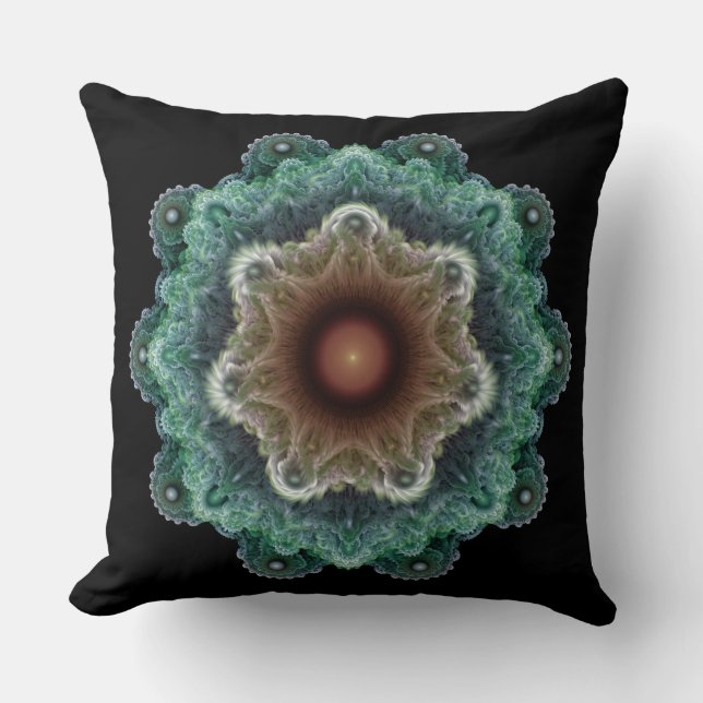 Fractal flamboyant ornament cushion (Front)