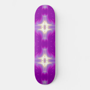 FRACTAL FLAME , violet purple pink Skateboard