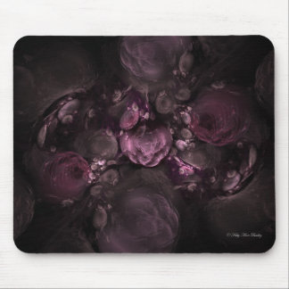 Fractal Floral Red Pinks Mouse Pad