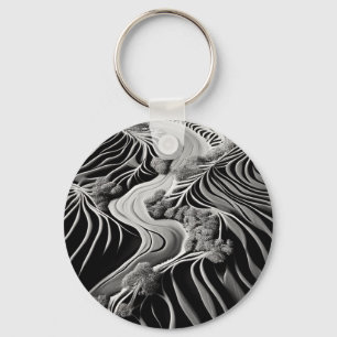 Fractal Flow Key Ring