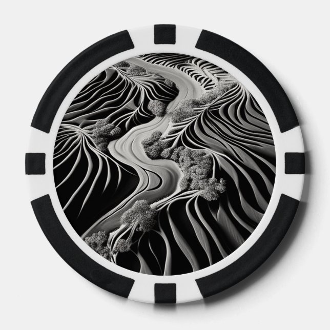 Fractal Flow Poker Chips (Front)