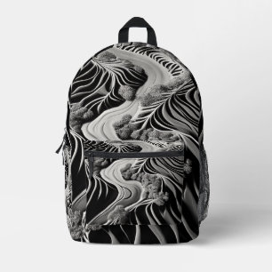 Fractal Flow Printed Backpack