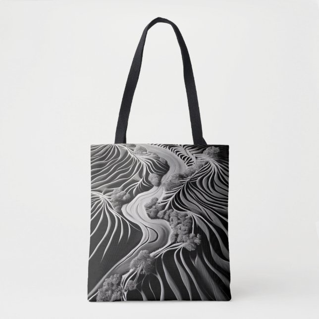 Fractal Flow Tote Bag (Front)