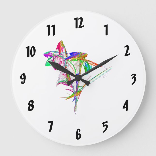 Fractal - Flower and Bud Large Clock (Front)