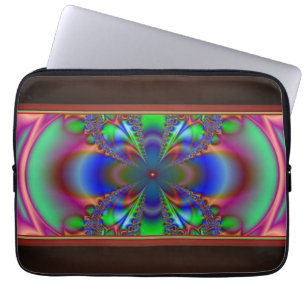 Fractal Flower In Multi Colours Laptop Sleeve